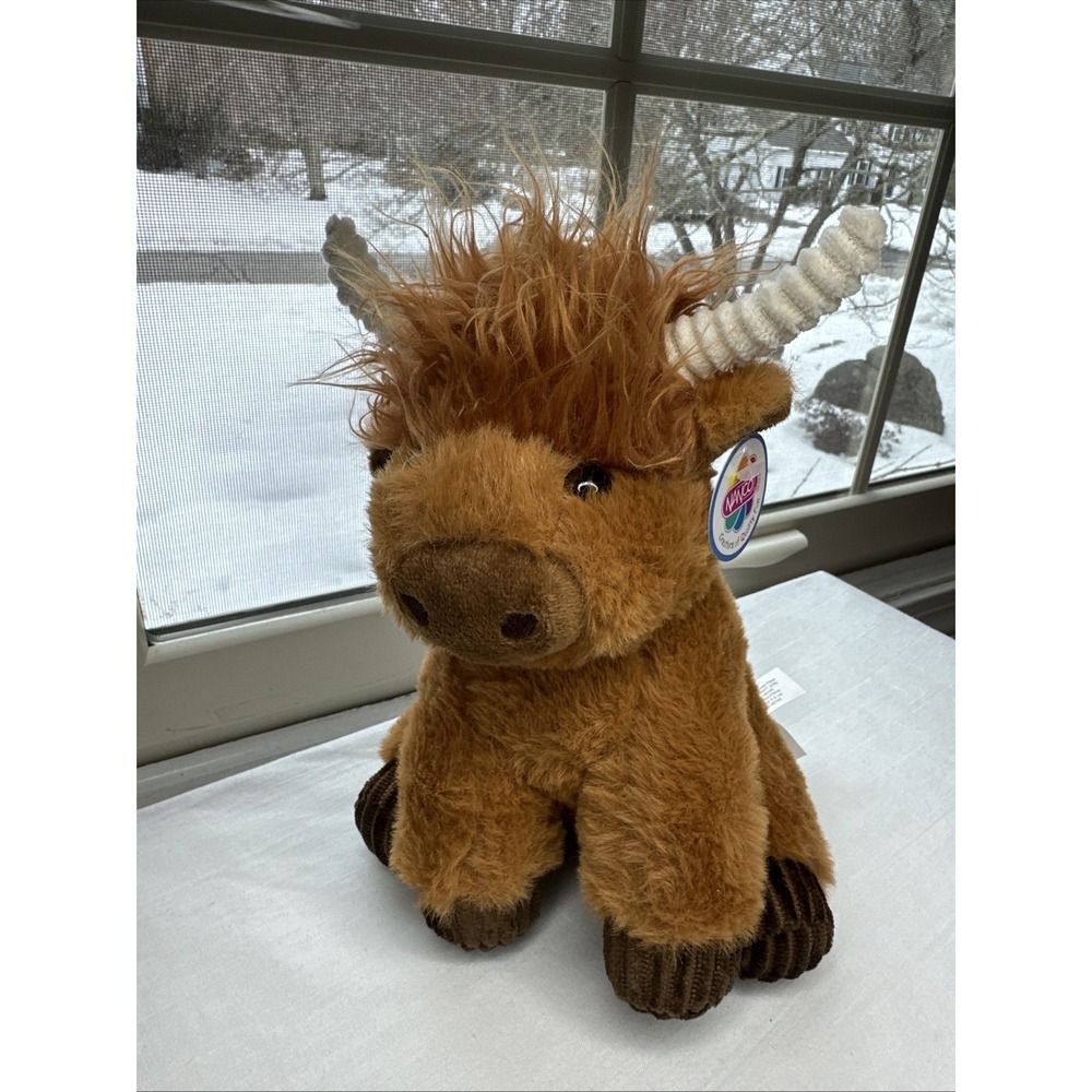 New Nanco‎ Buffalo Plush Toy Kids 3+ Brown Horns SOFT 10" Animal